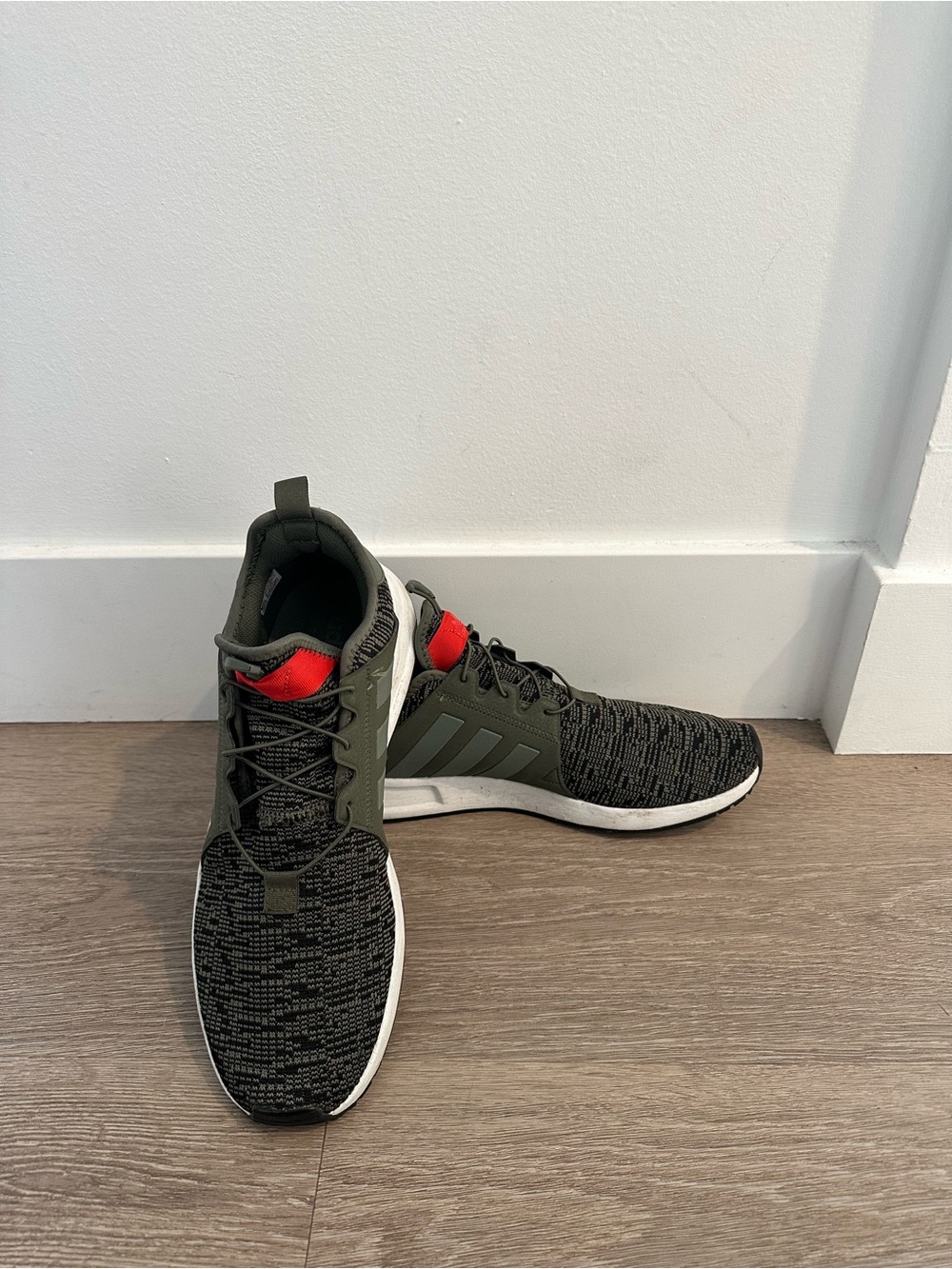 Adidas X_PLR Shoes Mens 10.5 Green Black Knit Sneakers - Picture 2 of 9